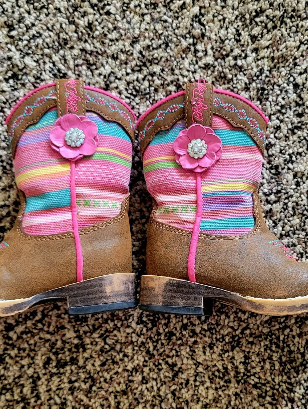 Blazin Roxx Toddler Pink Multicolor Western Cowboy Boots - Kids Accessories - Picture 5 of 9